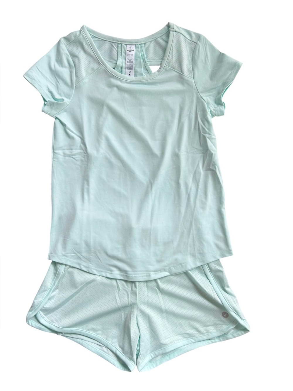 NWT 90 Degree By Reflex Two Piece Wicking Athletic Top/Shorts Set Size S 7/8